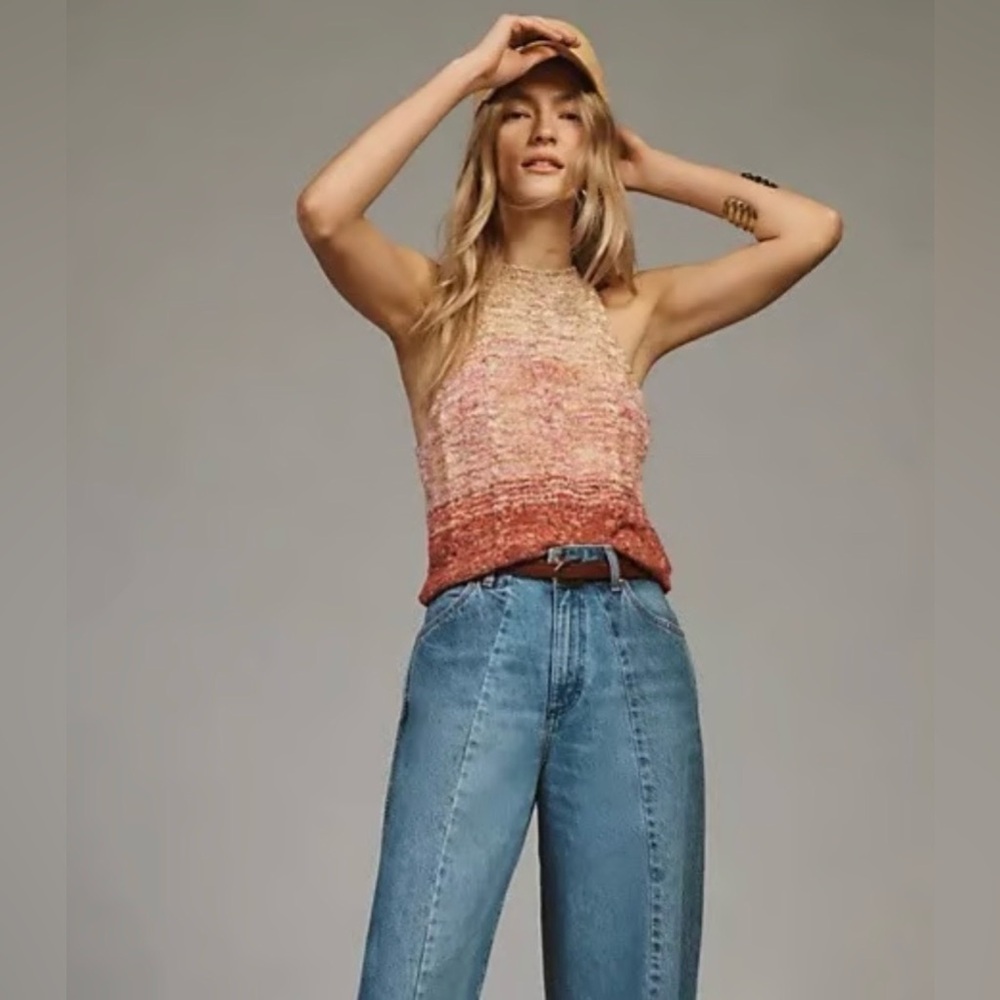 NWT Anthropologie Pilcro Cable Knit Halter Sweater $128 MSRP - Picture 4 of 12
